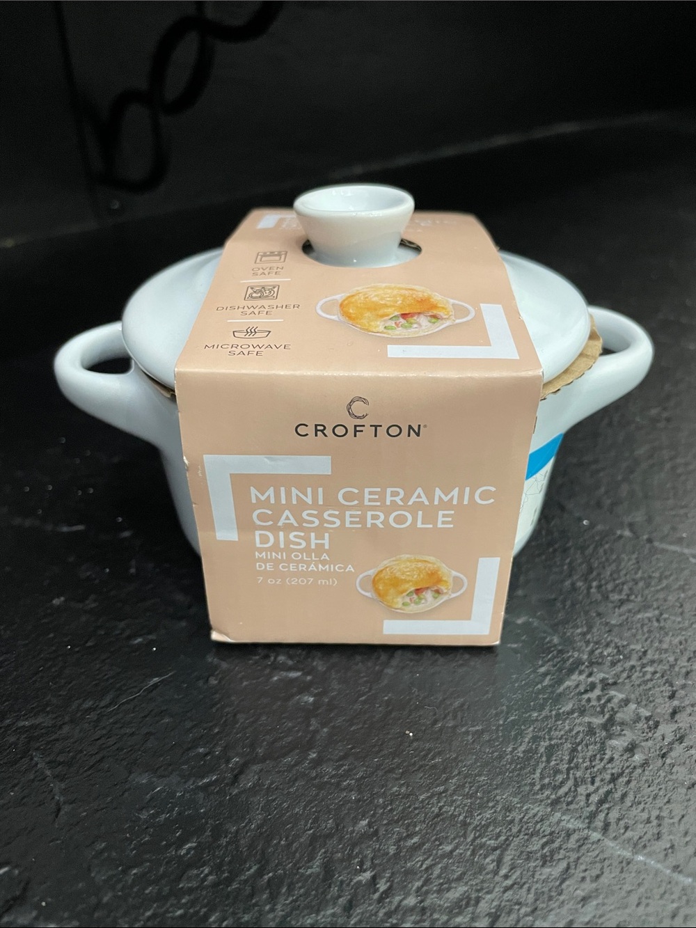 Crofton Mini Ceramic Casserole Dish - White